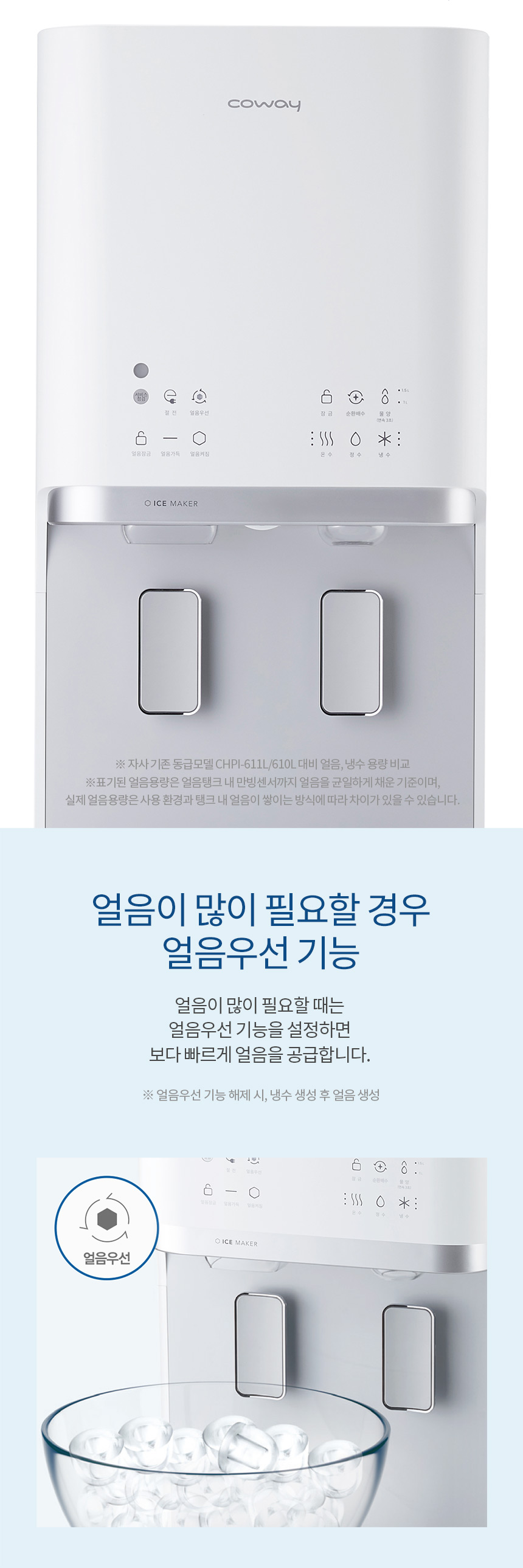 코웨이 CHPI-5801L 코웨이 아이스 스탠드 정수기 상세이미지 2