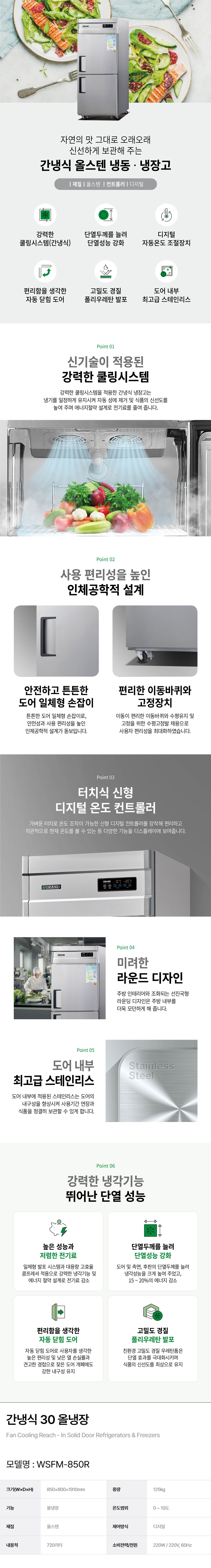 WSFM-850R_그랜드우성 30박스 업소용 냉동고 냉장고 간냉식 올냉장 올스텐_0번째 상세정보 동양렌탈 WSFM-850R 그랜드우성 30박스 업소용 냉동고 냉장고 간냉식 올냉장 올스텐 상세이미지 1