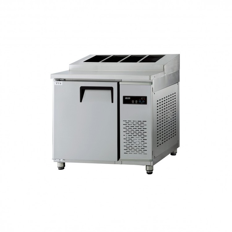 동양렌탈 GWFM-090RTT 그랜드우성 업소용 간냉식 3자 올냉장 피자 김밥 토핑테이블 냉장고 제품 이미지