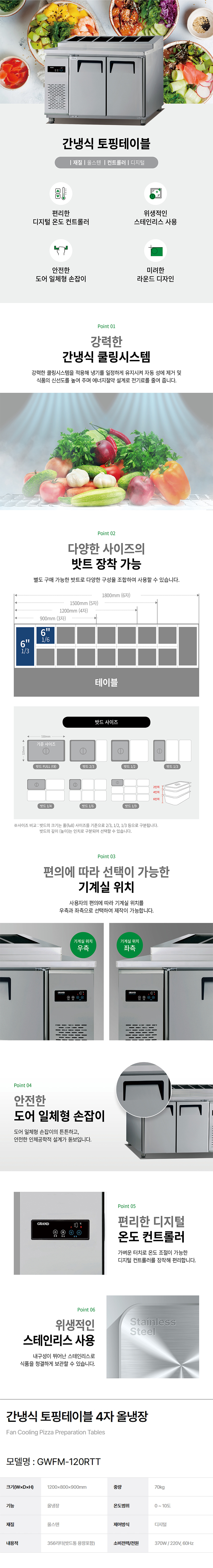 GWFM-120RTT_그랜드우성 업소용 간냉식 4자 올냉장 피자 김밥 토핑테이블 냉장고_0번째 상세정보 동양렌탈 GWFM-120RTT 그랜드우성 업소용 간냉식 4자 올냉장 피자 김밥 토핑테이블 냉장고 상세이미지 1