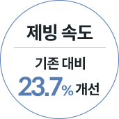 제빙속도 기존대비 23.7% 개선