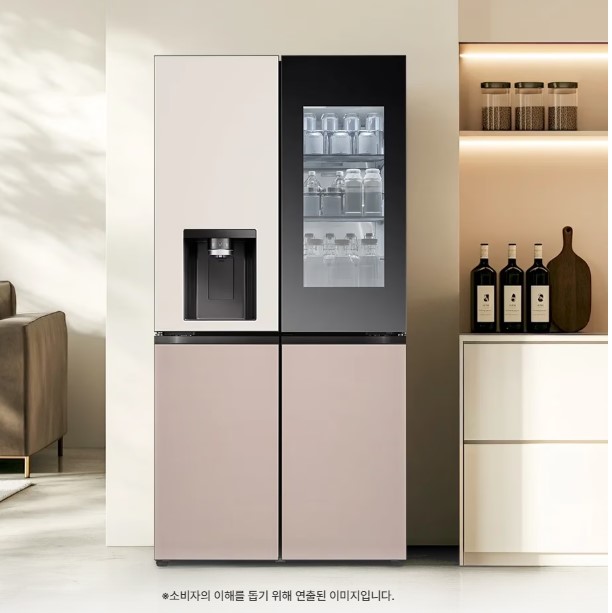 LG 디오스 AI 오브제컬렉션 STEM 얼음정수 냉장고 (노크온 매직스페이스) 817L