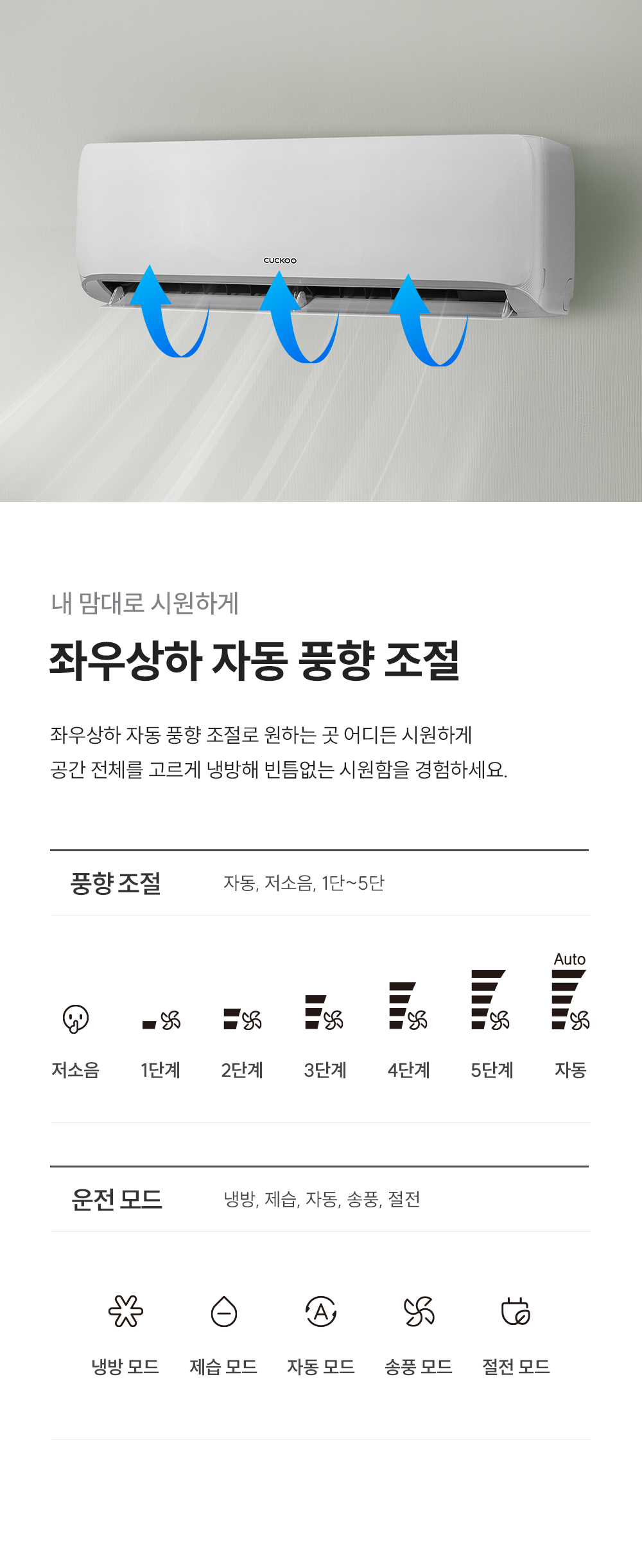 쿠쿠 CA-CRC1010W 벽걸이형 에어컨 CA-CRC1010W 상세이미지 6