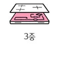 인덕션 기기의 내부 구조를 보여주는 그림과 함께 3중이라는 텍스트가 있습니다.